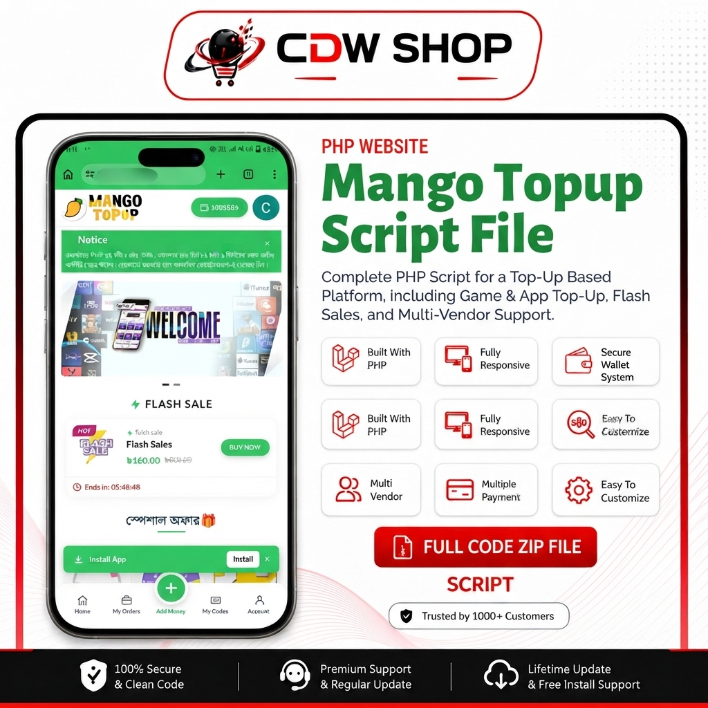 Mango Topup – PHP Website Script